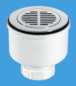 McAlpine VERTICAL OUTLET 2" 90mm Shower Trap Chrome on Brass ST90CPB-S-V - Image 3