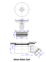 McALPINE Black Shower Waste Drain Trap 90mm Waste with 110mm Black Top - Image 6