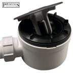 McALPINE Black Shower Waste Drain Trap 90mm Waste with 110mm Black Top - Image 5