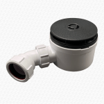 McAlpine ST90MB10-70 Shallow Black Shower Drain Waste — 70mm Height