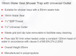 McALPINE STW5-R Shower Tray Base Waste / Trap with 85mm Top for 50mm Tray Hole - Image 3