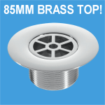 McALPINE STW7-RB Shower Tray Waste Trap with 85mm BRASS Top for 50mm Tray Hole - Image 4
