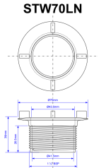 McAlpine 70mm Shower Drain Locking Nut Top Waste Trap ABS 1.5" INCH Thread - Image 3