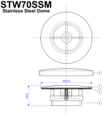 McAlpine 70mm Mushroom Flange Shower Drain Top Waste STW70SSM for STW Traps - Image 3