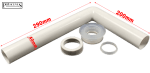Ideal Standard Toilet Flush Pipe Kit SV90567 - 40mm Both Ends Nuts & Washers Inc - Image 4