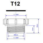 McALPINE T12 - Threaded Waste Adaptor Reducer 1.5" x 1.25" Thread Adapter - Image 3