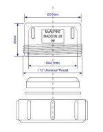 Waste Pipe Cap 40mm 42mm 43mm Stop End Compression Stop Cap for Bath Shower Sink - Image 4