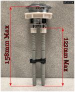 Roca Laura type Dual Flush Toilet Push Button Cut to Length - Image 4