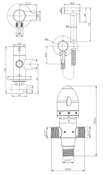 Modern Thermostatic Douche Shower Spray Kit with Shut Off Valve + Hose - Image 3