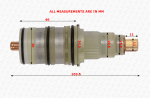 Thermostatic Shower Valve Cartridge fits some Mira Bristan Rada Showerforce - Image 4