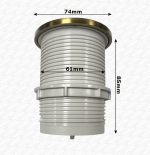 Brushed Brass Gold Toilet Push Button to fit Roper Rhodes Tavistock Vortex - Image 3