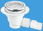 Wet Room Shower Gully Drain McALPINE TSG1-R125SS for Tiled Floor - Trapped