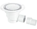 Wet Room Gully Shower Drain McALPINE TSG1-WH for Sheet Flooring Trapped