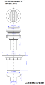 Wet Floor Gully McALPINE TSG2-R125SS Shower Drain for Tiled Floor Trapped - Image 5