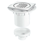 McALPINE TSG2-T150SS Wet Room Shower Gully Drain for Tiled Floor - Trapped