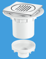 McALPINE TSG2-T150SS Wet Room Shower Gully Drain for Tiled Floor - Trapped - Image 4