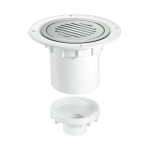 Wet Room Gully Shower Drain McALPINE TSG2SS-SL-NSC for Sheet Flooring Trapped