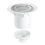 Wet Room Gully Shower Drain McALPINE TSG2SS-SL-SC for Sheet Flooring Trapped