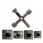 4-Way Universal Utility & Radiator Key — Robust Zinc Alloy Service Tool