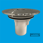 McAlpine ST90CBTOP+TUBE Brass Shower Trap Replacement Cover — 110mm