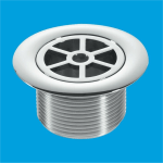 McAlpine STW70CPB Chrome Brass Shower Waste Top Flange — 70mm Metal Grid