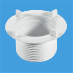 McAlpine STW70LN White Shower Waste Locking Nut — 70mm Replacement Flange