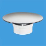 McAlpine STW85SSM Stainless Steel Mushroom Flange — 85mm Push-In Waste Top