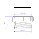 48mm Thread Sink Waste Extension Adapter — McAlpine T12A-F Plumbing Spacer - Image 2