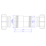 McAlpine T28L-ISO European to UK Waste Adapter — 40mm DIN to 1.5" Pipe - Image 2