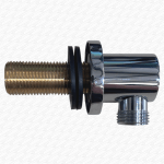 Chrome Round Wall Shower Hose Outlet Elbow Brass CP Modern CP on Brass - Image 3