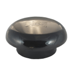 110mm Black Solvent Weld Compact Mushroom Vent Cowl | 4" Low-Profile Soil Stack Terminal