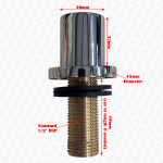 Chrome Round Wall Shower Hose Outlet Elbow Brass CP Modern CP on Brass - Image 2