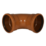 110mm Terracotta Underground Drainage 87.5° Bend | Double Socket Pushfit Pipe - Image 2