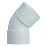 40mm (43mm) White Solvent Weld 45 Degree Bend | 1.5" Waste Water Elbow