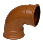 110mm Terracotta Underground Drainage 87.5° Bend | Double Socket Pushfit Pipe