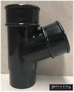 Gutter Downpipe Y Branch Piece 68mm Round Black Junction for Rainwater Down Pipe - Image 4