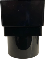 Gutter Downpipe Adaptor | 65mm Square to 68mm Round | Black Rainwater Drain - Image 5