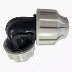 32mm Plastic Compression Elbow for Blue MDPE Water Main Pipe - Image 2