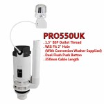 Fluidmaster Toilet Cistern Repair Kit Dual Flush Valve & Inlet Ball Valve with Bolts - Image 5