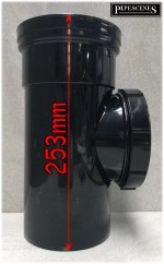 BLACK 110mm Soil Vent Pipe Inspection Eye Access Section Single Socket - Image 2