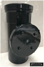 BLACK 110mm Soil Vent Pipe Inspection Eye Access Section Single Socket - Image 5