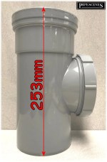 GREY 110mm Soil Vent Pipe Inspection Eye Access Section Single Socket - Image 2