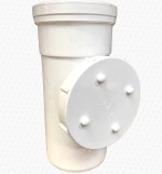 White 110mm Soil Vent Pipe Inspection Eye Access Section Single Socket