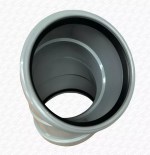 Grey Soil 135° Bend Double Socket Pushfit Waste 110mm Stack Vent Pipe Drain - Image 5