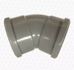 Grey Soil 135° Bend Double Socket Pushfit Waste 110mm Stack Vent Pipe Drain - Image 4