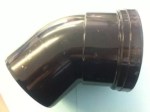 110mm Soil Bend 45 Degree Offset Black Single Socket Male Female - Image 2
