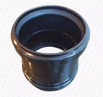 Black 110mm Soil Pipe Joiner Coupling Coupler Push Fit