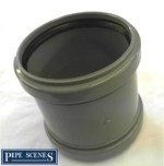 GREY 110mm Soil / Vent Pipe SLIP Coupler - Image 2