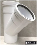 Soil Pipe White Y Branch uPVC 110mm Junction 45 DEG - Image 3