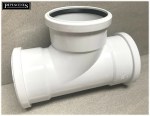 Soil / Vent / Drainage Pipe 110mm Tee Branch - White Triple Female Socket - Image 2